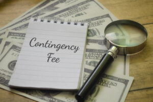 contingency fee in car accident cases, words contingency fee with money