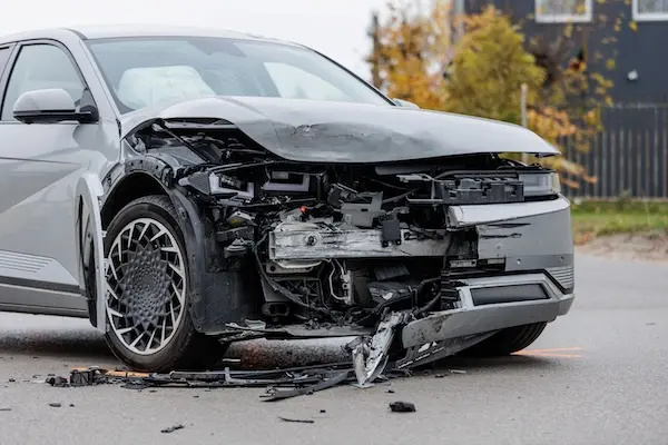 Car Accident Damage Closeup