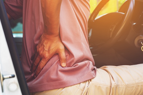 Man With Back Pain From Car Accident